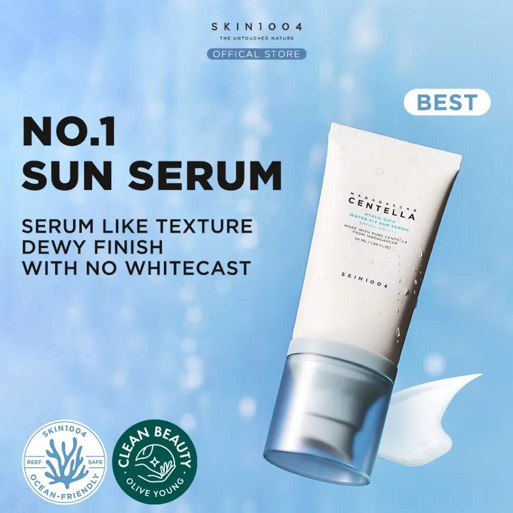 SKIN1004 Madagascar Centella Hyalu-Cica Water-Fit Sun Serum SPF50+ PA++++ 50ml - Image 3