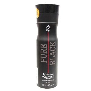 Creation Lamis Pure Black Fragrance Body Spray For Man 200ml