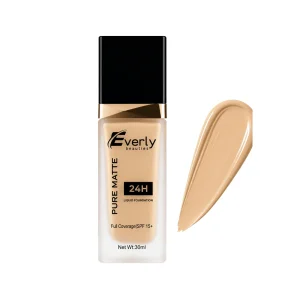 Everly Beauties Pure Matte Full Coverage Liquid Foundation with SPF 15+ (Sandy Beige) 30ml