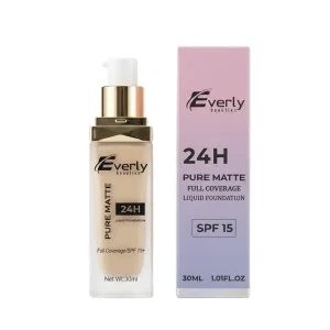 Everly Beauties Pure Matte Full Coverage Liquid Foundation with SPF 15+ (Golden) 30ml