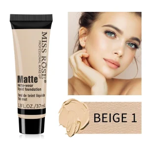 MISS ROSE Matte-Wear Liquid Foundation - Beige 1