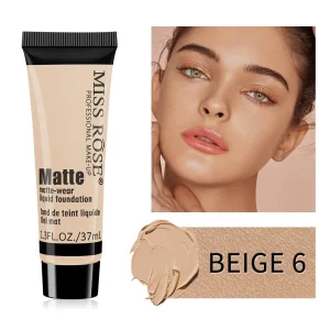 MISS ROSE Matte-Wear Liquid Foundation - Beige 6